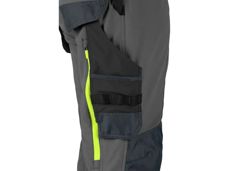 Kalhoty CXS NAOS pánské, šedo-černé, HV žluté doplňky, vel. 64