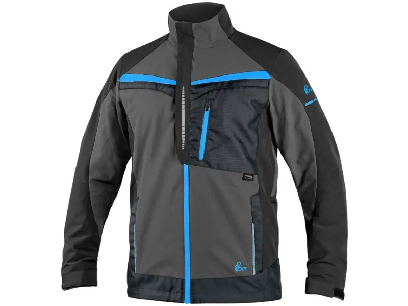 Blůza CXS NAOS, pánská, šedo-černá, HV modré doplňky, vel. 54