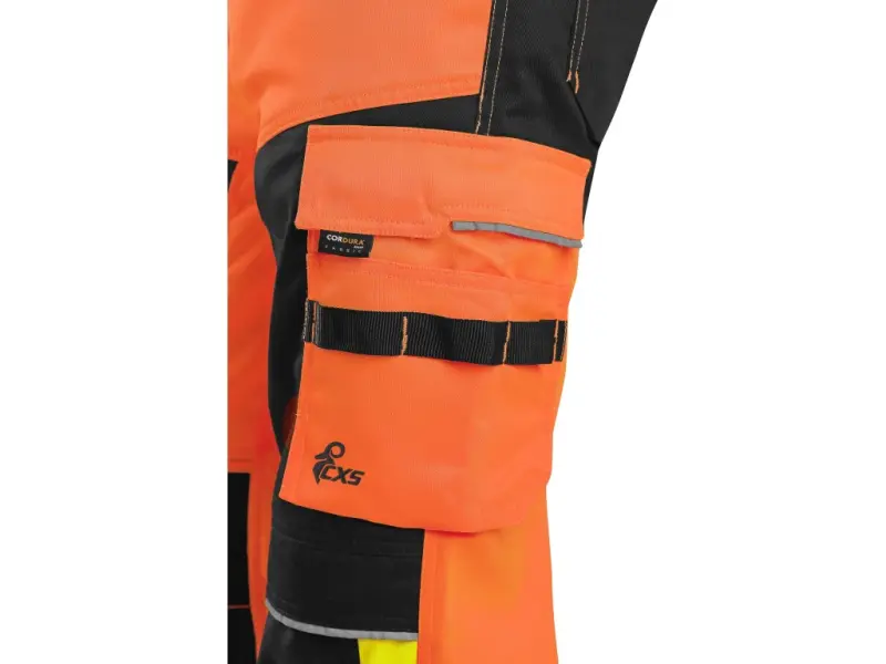Kalhoty CXS BENSON výstražné, pánské, oranžovo-černé, vel. 54