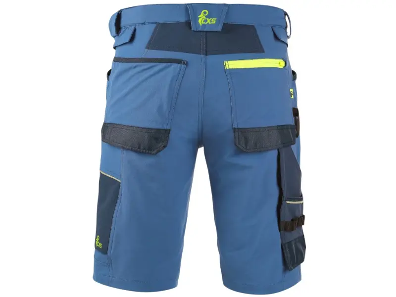 Kraťasy CXS NAOS pánské, modro-modré, HV žluté doplňky, vel. 56