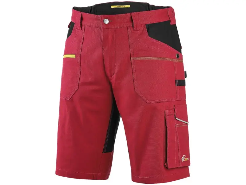 Kraťasy CXS STRETCH pánské, červeno-černé, vel. 56