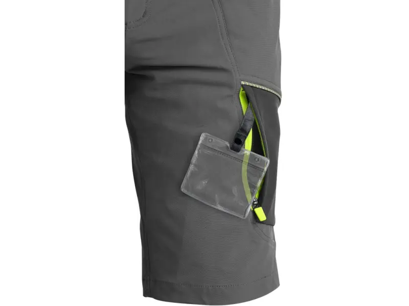 Kraťasy CXS NAOS pánské, šedo-černé, HV žluté doplňky, vel. 60